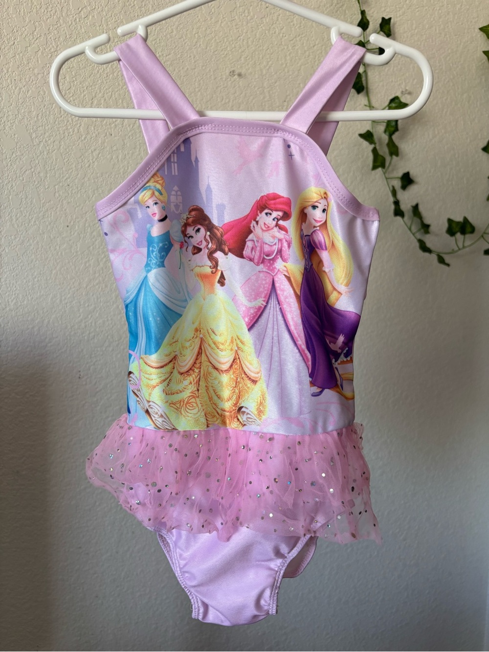Toddler Girls Disney Princess Swimsuit Bathing Suit One Piece Pink 2-3 Years
